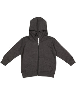 Rabbit Skins Toddler Full-Zip Hooded Sweatshirt 3346 | Vintage Smoke - Front