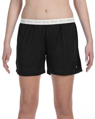 Champion Ladies Mesh Shorts 3393 | Black - Front