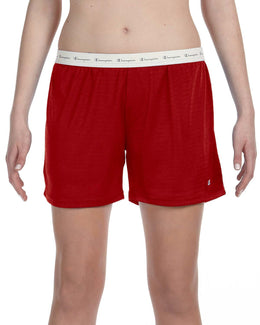 Champion Ladies Mesh Shorts 3393 | Scarlet - Front