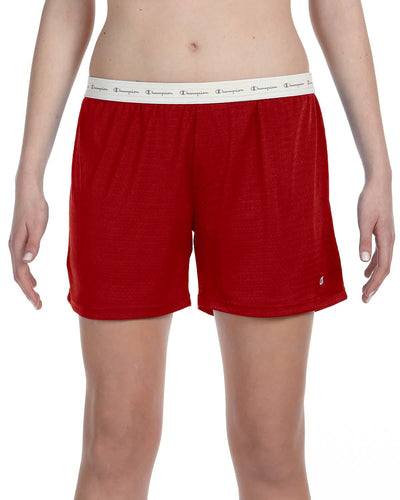 Champion Ladies Mesh Shorts 3393 | Scarlet - Front