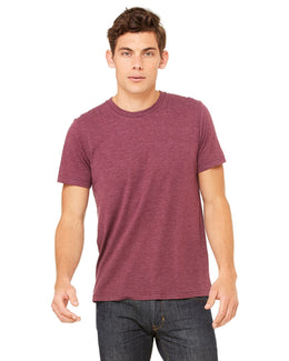 Bella+Canvas Triblend T-Shirt 3413C | Maroon Triblend - Front