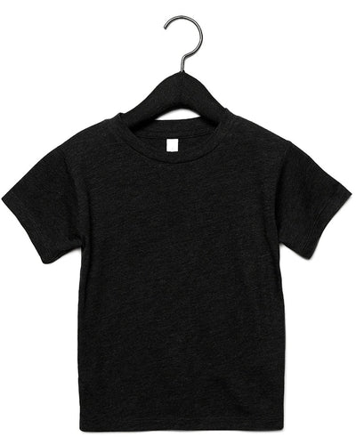 Bella+Canvas Toddler Triblend Short-Sleeve T-Shirt 3413T | Char Blk Triblnd - Front