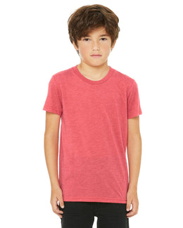 Bella+Canvas Youth Triblend Short Sleeve T-Shirt 3413Y | Red Triblend - Front