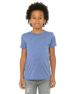 Bella+Canvas Youth Triblend Short Sleeve T-Shirt 3413Y | Blue Triblend - Front