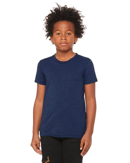 Bella+Canvas Youth Triblend Short Sleeve T-Shirt 3413Y | Navy Triblend - Front
