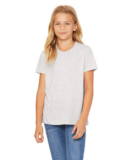 Bella+Canvas Youth Triblend Short Sleeve T-Shirt 3413Y | White Flk Trblnd - Front