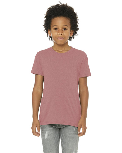 Bella+Canvas Youth Triblend Short Sleeve T-Shirt 3413Y | Mauve Triblend - Front