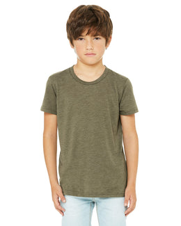 Bella+Canvas Youth Triblend Short Sleeve T-Shirt 3413Y | Olive Triblend - Front