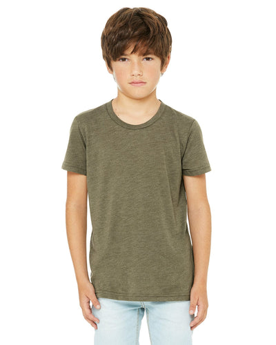 Bella+Canvas Youth Triblend Short Sleeve T-Shirt 3413Y | Olive Triblend - Front