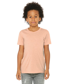 Bella+Canvas Youth Triblend Short Sleeve T-Shirt 3413Y | Peach Triblend - Front