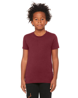 Bella+Canvas Youth Triblend Short Sleeve T-Shirt 3413Y | Maroon Triblend - Front