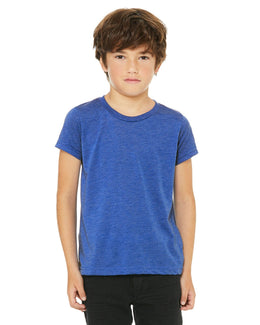 Bella+Canvas Youth Triblend Short Sleeve T-Shirt 3413Y | Tr Royal Triblnd - Front