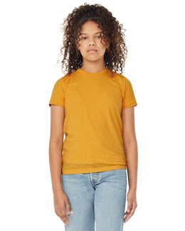 Bella+Canvas Youth Triblend Short Sleeve T-Shirt 3413Y | Mustard Triblend - Front