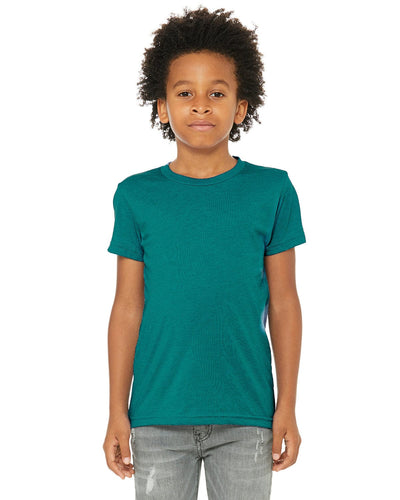 Bella+Canvas Youth Triblend Short Sleeve T-Shirt 3413Y | Teal Triblend - Front