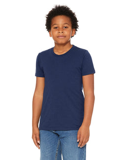 Bella+Canvas Youth Triblend Short Sleeve T-Shirt 3413Y | Solid Nvy Trblnd - Front