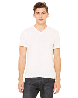 Bella+Canvas Unisex Triblend Short Sleeve V-Neck T-Shirt 3415C | Oatmeal Triblend - Front