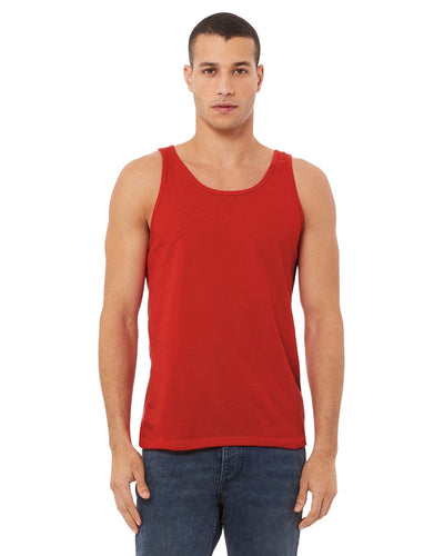Bella+Canvas Unisex Jersey Tank 3480 | Red - Front