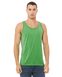 Bella+Canvas Unisex Jersey Tank 3480 | Green Triblend - Front