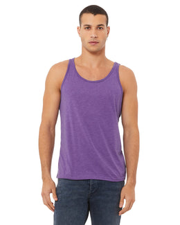 Bella+Canvas Unisex Jersey Tank 3480 | Purple Triblend - Front
