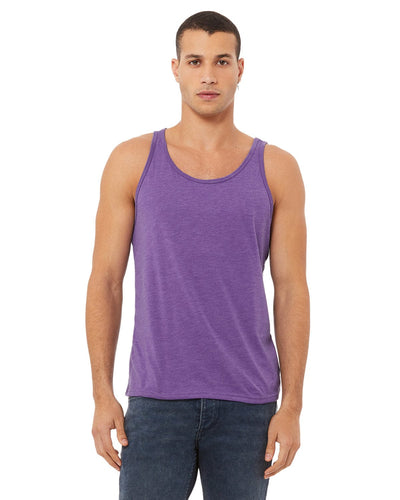 Bella+Canvas Unisex Jersey Tank 3480 | Purple Triblend - Front
