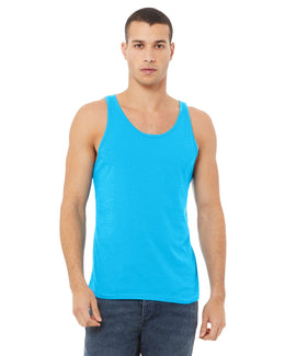 Bella+Canvas Unisex Jersey Tank 3480 | Neon Blue - Front