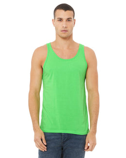 Bella+Canvas Unisex Jersey Tank 3480 | Neon Green - Front