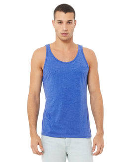 Bella+Canvas Unisex Jersey Tank 3480 | Tr Royal Triblnd - Front