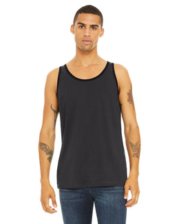 Bella+Canvas Unisex Jersey Tank 3480 | Dark Gry/ Black - Front