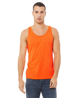Bella+Canvas Unisex Jersey Tank 3480 | Neon Orange - Front