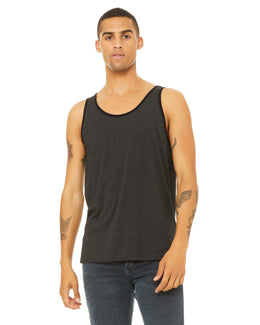 Bella+Canvas Unisex Jersey Tank 3480 | Ch Blk/ Sl B Trb - Front
