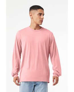 Bella+Canvas Long Sleeve Jersey T-Shirt 3501 | Pink - Front