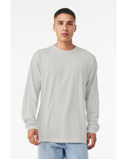 Bella+Canvas Long Sleeve Jersey T-Shirt 3501 | Silver - Front