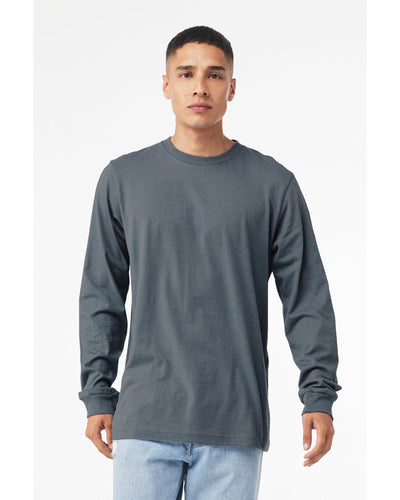Bella+Canvas Long Sleeve Jersey T-Shirt 3501 | Steel Blue - Front