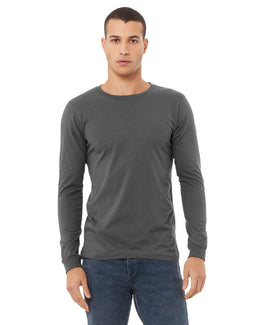 Bella+Canvas Long Sleeve Jersey T-Shirt 3501 | Asphalt - Front