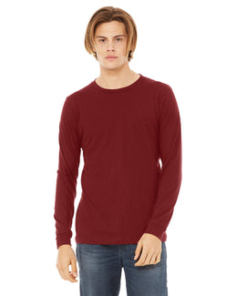 Bella+Canvas Long Sleeve Jersey T-Shirt 3501 | Cardinal - Front