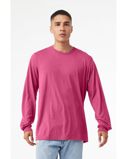 Bella+Canvas Long Sleeve Jersey T-Shirt 3501 | Berry - Front