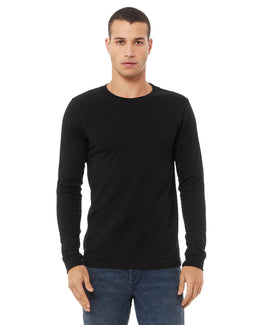 Bella+Canvas Long Sleeve Jersey T-Shirt 3501 | Black - Front