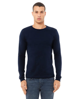 Bella+Canvas Long Sleeve Jersey T-Shirt 3501 | Navy - Front