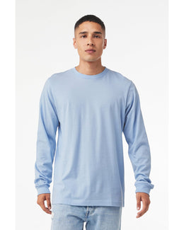 Bella+Canvas Long Sleeve Jersey T-Shirt 3501 | Baby Blue - Front