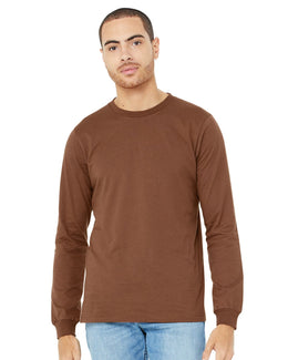 Bella+Canvas Long Sleeve Jersey T-Shirt 3501 | Chestnut - Front