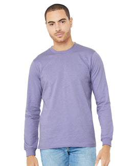 Bella+Canvas Long Sleeve Jersey T-Shirt 3501 | Dark Lavender - Front