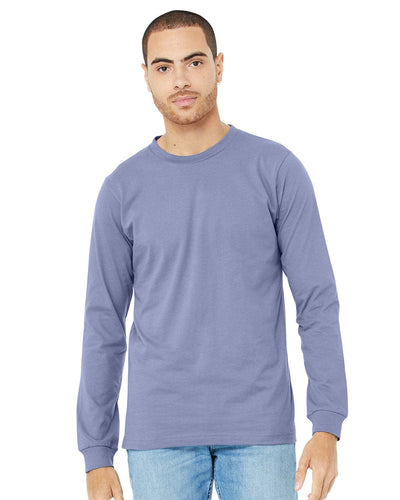 Bella+Canvas Long Sleeve Jersey T-Shirt 3501 | Lavender Blue - Front