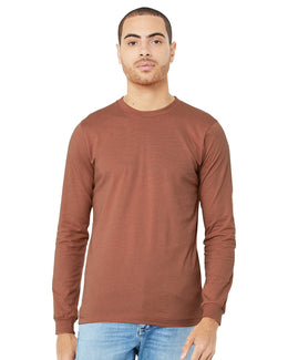 Bella+Canvas Long Sleeve Jersey T-Shirt 3501 | Terracotta - Front