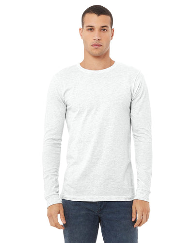 Bella+Canvas Long Sleeve Jersey T-Shirt 3501 | Ash - Front