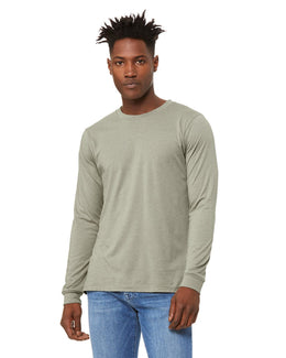 Bella+Canvas Long Sleeve Jersey T-Shirt 3501 | Heather Stone - Front
