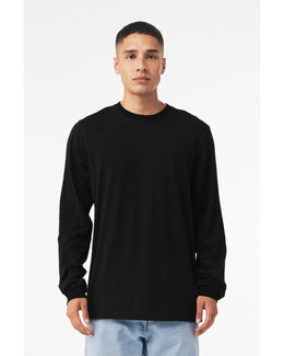 Bella+Canvas Long Sleeve Jersey T-Shirt 3501 | Vintage Black - Front