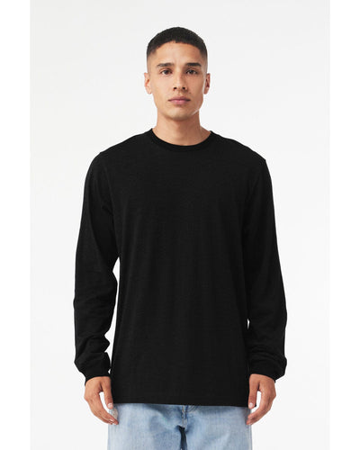 Bella+Canvas Long Sleeve Jersey T-Shirt 3501 | Vintage Black - Front