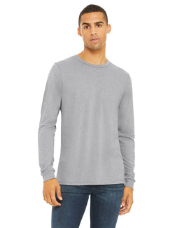Bella+Canvas Long Sleeve Jersey T-Shirt 3501 | Ath Grey Triblnd - Front