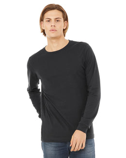 Bella+Canvas Long Sleeve Jersey T-Shirt 3501 | Dark Grey - Front