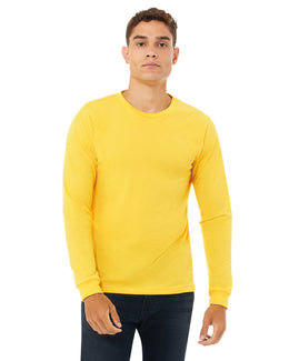 Bella+Canvas Long Sleeve Jersey T-Shirt 3501 | Hthr Yellow Gold - Front